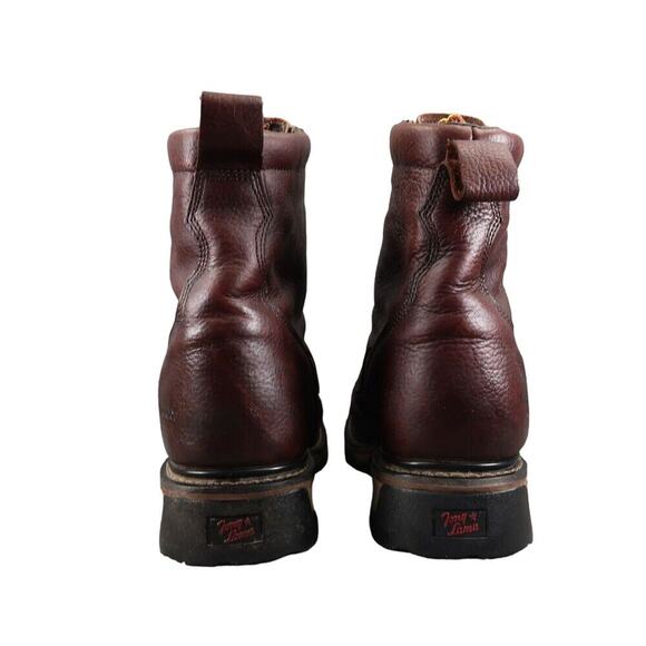 Tony Lama Shoes Mens 10 Boots Work Timber Lace Up Leather Waterproof Utility Mid - Picture 7 of 16